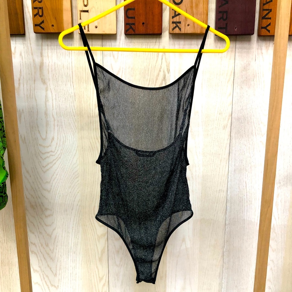 Sparkle mesh body suit